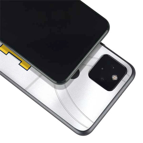 University of Michigan White Jersey Google Pixel 5a Skin